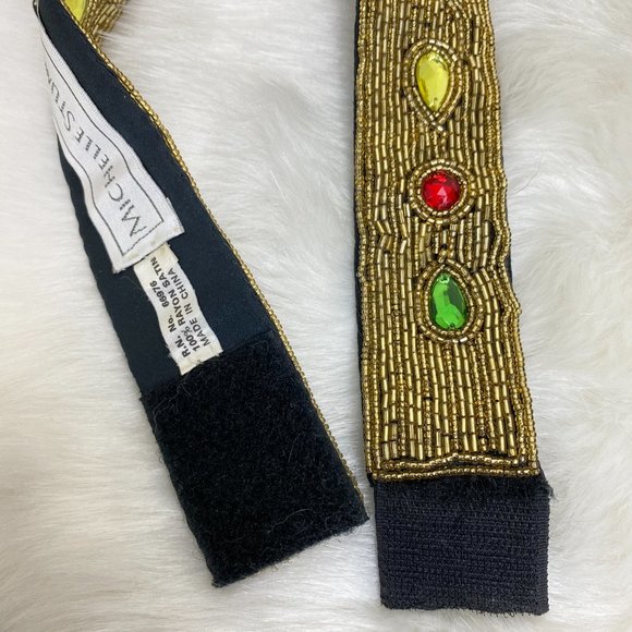 Vintage Michelle Stuart M/L Gold Bead Belt main image 11